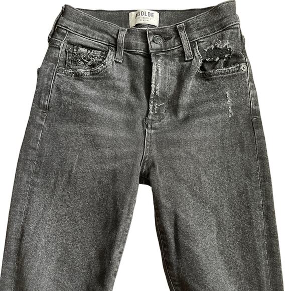 AGOLDE Sophie High Rise Distressed Skinny Crop Jeans Size‎ 24 - Picture 9 of 10